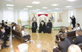 Delegația mănăstirii athonite „Sfântul Pavel” a vizitat gimnaziul ortodox „Sfântul ierarh Vasile cel Mare” în Podmoskovie