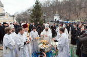 Керуючий справами Української Православної Церкви звершив чин великого освячення води в Києво-Печерській лаврі