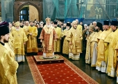 В день памяти святителя Филиппа, митрополита Московского, Предстоятель Русской Церкви совершил Литургию в Успенском соборе Кремля