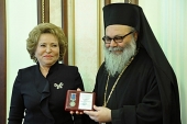 A avut loc întâlnirea Preafericitului Patriarh al Antiohiei și al întregului Orient Ioan cu președintele Consiliului Federației al Rusiei V.I. Matvienko