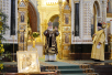 Божественна літургія у п'яту річницю інтронізації Святішого Патріарха Кирила в кафедральному соборному Храмі Христа Спасителя