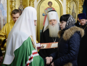 Святейший Патриарх Кирилл совершил молебен перед ковчегом с Дарами волхвов в Казанском соборе Волгограда