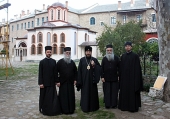 Митрополит Волоколамский Иларион посетил Иверский монастырь и русский скит Ксилургу на Афоне