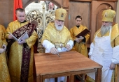 În duminica fiului rătăcitor exarhul Patriarhal al întregii Belarus a sfințit, în Moghiliov, bisercia în cinstea sfinților pătimitori ai Familiei Țariste