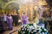 У 85-у річницю з дня народження Святішого Патріарха Олексія II в Богоявленському соборі столиці молитовно вшанували пам'ять 15-го Предстоятеля Руської Церкви