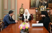 Встреча Святейшего Патриарха Кирилла с главой Республики Ингушетия Ю.Б. Евкуровым