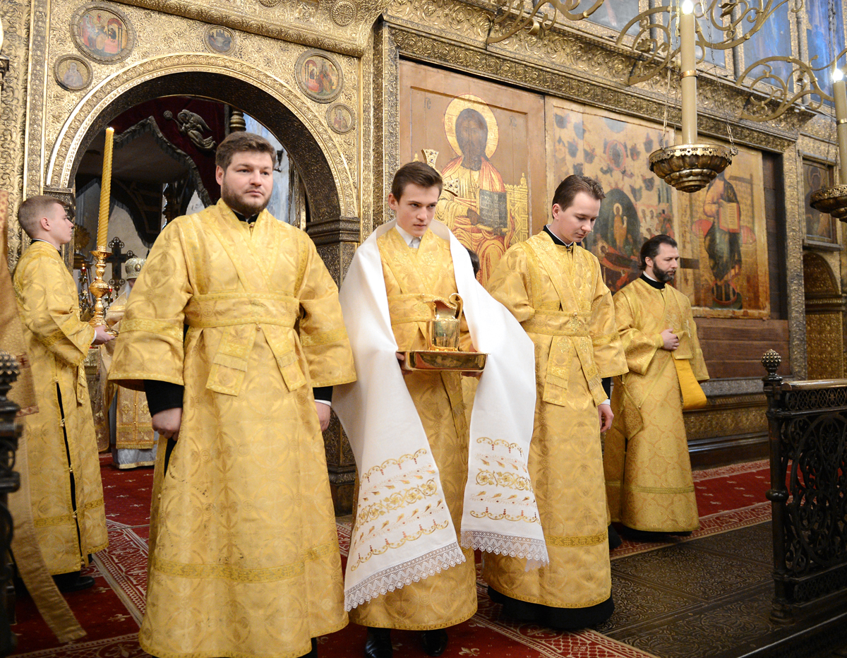 Патриаршее служение в Прощеное воскресенье в Успенском соборе Московского Кремля