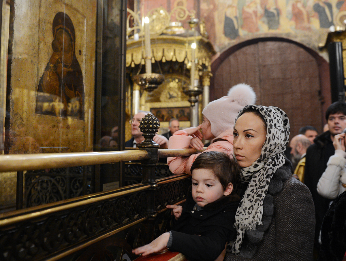 Патриаршее служение в Прощеное воскресенье в Успенском соборе Московского Кремля