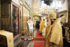 Slujirea Patriarhului de ziua pomenirii sfântului ierarh al Moscovei Petru la catedrala „Adormirea Maicii Domnului” din Kremlin