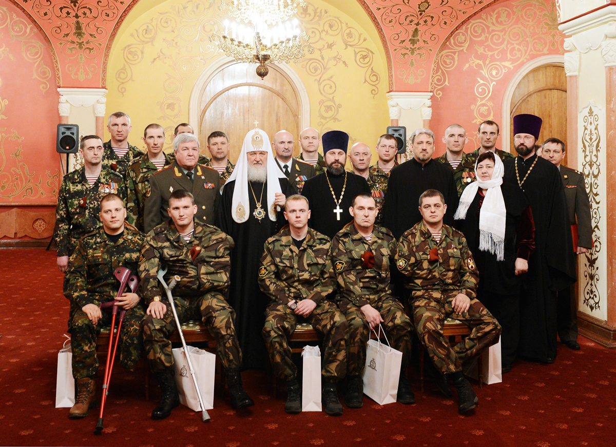 Встреча Святейшего Патриарха Кирилла с главнокомандующим и военнослужащими Внутренних войск МВД РФ