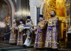 Slujirea Patriarhului în duminica Sfintei Cruci la catedrala „Hristos Mântuitorul”, or. Moscova
