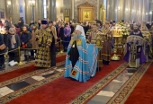 În duminica a 3-a din Postul Mare mitropolitul de Sanct-Petersrburg și Ladoga Varsonofii a oficiat Liturghia la catedrala în cinstea icoanei Maicii Domnului din Kazani, or. Sanct-Petersburg
