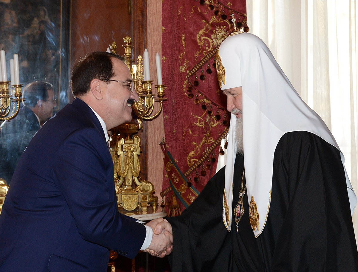 Встреча Святейшего Патриарха Кирилла с послом Сирии в России