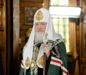 Predica Patriarhului după terminarea Te Deum-ului la biserica în cinstea icoanei Maicii Domnului de la Kazani în s. Vyritsa de ziua aniversării a 65 de ani de la adormirea cuviosului Serafim de Vyritsa