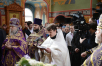 Slujirea Patriarhului în duminica a 5-a din Postul Mare la biserica în cinstea Icoanei Mântuitorului Nefăcută de mână omenească, pe Setuni