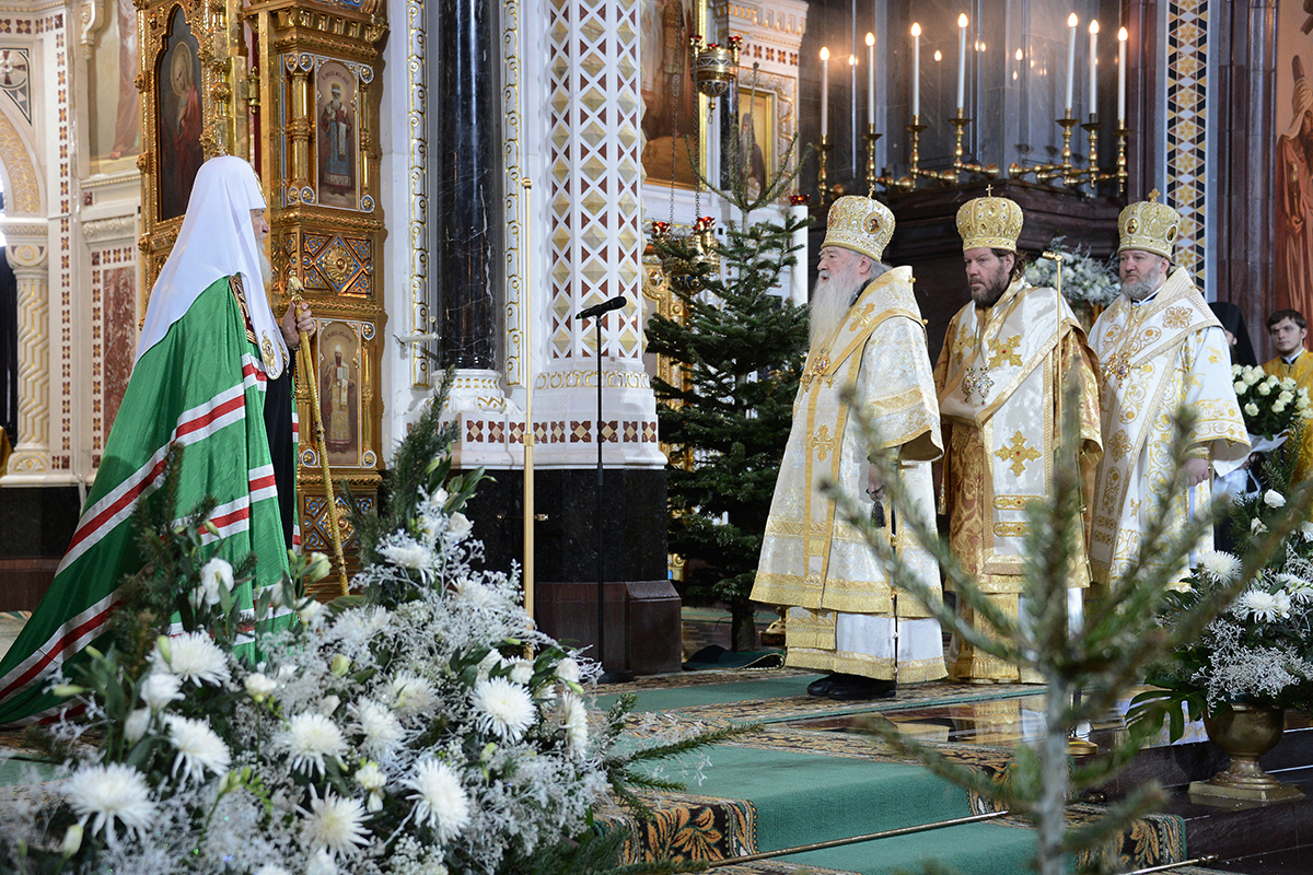 Vecernia mare în catedrala „Hristos Mântuitorul” de sărbătoarea Naşterea Domnului