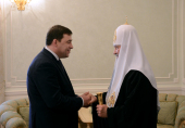 Святіший Патріарх Кирил зустрівся з губернатором Свердловської області Є.В. Куйвашевим