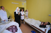 De sărbătoarea Naşterea Domnului Preafericitul Patriarh Chiril a vizitat maternitatea nr. 3 în or. Moscova