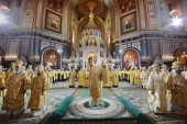 De sărbătoarea Naşterea Domnului Preafericitul Patriarh Chiril a oficiat vecernia mare în catedrala „Hristos Mântuitorul”