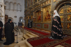 Патриаршее служение в Зачатьевском ставропигиальном монастыре в канун Великого вторника