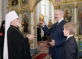 В праздник Пасхи состоялась встреча Предстоятеля Белорусской Православной Церкви и Президента Республики Беларусь