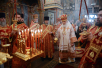 Slujjirea Patriarhului de Paștele Blajinilor la catedrala „Sfântul arhanghel Mihail” în Kremlin, or. Moscova