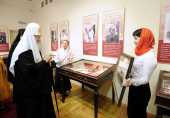 Святейший Патриарх Кирилл посетил выставку «Подвиг служения России царской династии Романовых» в Екатеринбурге