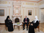 A avut loc întâlnirea Întâistătătorilor Bisericilor Ortodoxe Rusă şi Georgiană cu Preşedintele Federaţiei Ruse V.V. Putin