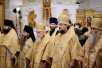 Dumnezeiasca liturghie în biserica „Schimbarea la Față a Mântuitorului” a catedralei „Hristos Mântuitorul” de ziua aniversării arhierești a Preafericitului Patriarh Chiril