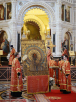 Slujirea Patriarhului în ajunul zilei de pomenire a sfântului ierarh Nicolae Făcătorul de minuni la catedrala „Hristos Mântuitorul”