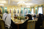 В Патриаршей и Синодальной резиденции в Даниловом монастыре открылось очередное заседание Священного Синода Русской Православной Церкви