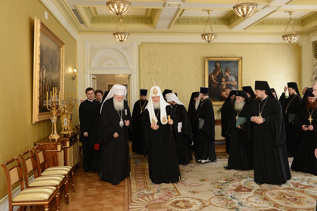 Зустріч Предстоятелів і делегацій Руської та Болгарської Православних Церков у Патріаршій резиденції в Даниловому монастирі