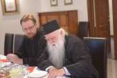 Відбулася зустріч митрополита Волоколамського Іларіона з ієрархом Елладської Православної Церкви митрополитом Калаврітським Амвросієм