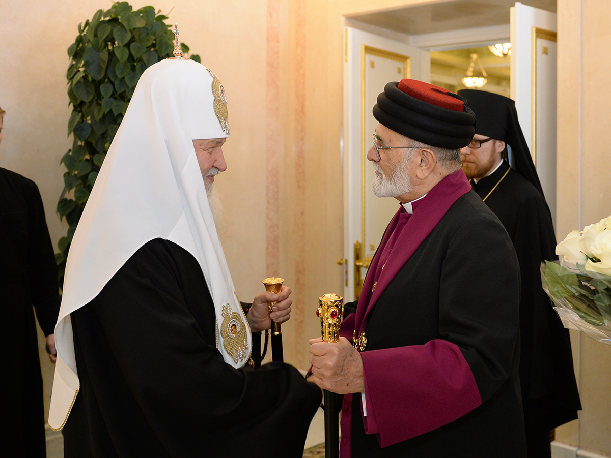 Patriarch Kirill of Moscow and All Russia receives Catholicos-Patriarch Mar Dinkha IV