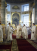 Vizita Patriarhului la Sanct-Petersburg. Slujirea Întâistătătorii Bisericilor Ortodoxe Rusă și Bulgară de sărbătoarea Înălțarea Domnului la catedrala în cinstea icoanei Maicii Domnului de la Kazani