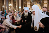 De sărbătoarea Înălțarea Domnului Întâistătătorii Bisericilor Ortodoxe Rusă și Bulgară au oficiat Liturghia la catedrala în cinstea icoanei Maicii Domnului de la Kazani, or. Sanct-Petersburg