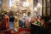 Coliturgisirea Întâistătătorilor Bisericilor Ortodoxe a Ierusalimului și Rusă de ziua pomenirii sfinţilor întocmai cu apostolii Metodiu şi Chiril la catedrala „Adormirea Maicii Domnului” din Kremlin, or. Moscova