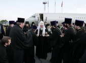 Sosirea Preafericitului Patriarh al Ierusalimului Teofil şi Sanctitității Sale Patriarhul Chiril la Sanct-Petersburg