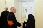 Preafericitul Patriarh Chiril s-a întâlnit cu preşedintele de onoare al Consiliului Papal pentru cultură cardinalul Paul Poupard