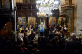 Святіший Патріарх Кирил відвідав храм Благовіщення в Назареті
