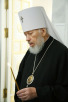 Лития по новопреставленному Святейшему Патриарху Московскому и всея Руси Алексию II перед началом заседания Священного Синода 10 декабря 2008 г.