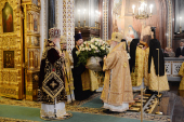Mesajul de felicitare al membrilor Sfântului Sinod al Bisericii Ortodoxe Ruse, adresat Preafericitului Patriarh Chiril cu aniversarea întronării