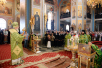 Vizita Patriarhului la Valaam. Liturghia în biserica de sus a catedralei „Schimbarea la Față a Mântuitorului”. Hirotonia arhimandritului Simon (Morozov) în treapta de episcop de Șahty și Millerovo