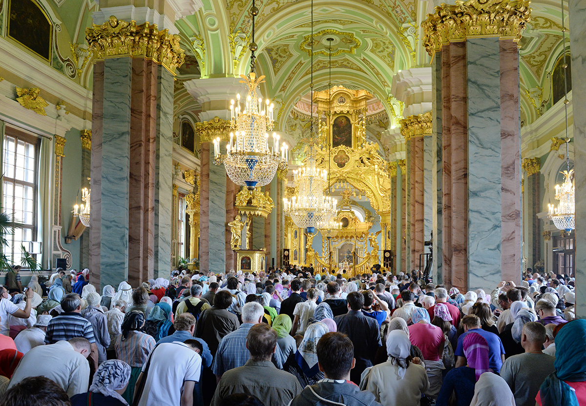 Патриаршее служение в Петропавловском соборе Санкт-Петербурга