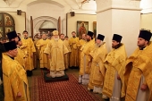 Mitropolitul de Istra Arsenii a oficiat Liturghia la biserica celor Doisprezece apostoli în Kremlin, or. Moscovei