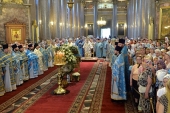 В престольный праздник в Казанском кафедральном соборе Санкт-Петербурга совершена Божественная литургия