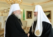 Preafericitul Patriarh Chiril la primit în audiență pe mitropolitul Americii de Est şi al New York-ului Ilarion