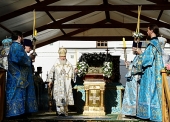 В канун праздника Толгской иконы Божией Матери Святейший Патриарх Кирилл совершил всенощное бдение в Толгском монастыре