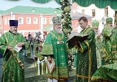 Предстоятель Русской Церкви совершил Литургию в подмосковном Николо-Пешношском монастыре