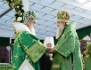 Slujirea Patriarhului la mănăstirea „Sfântul Nicolae” de pe Peșnoșka, suburbia Moscovei